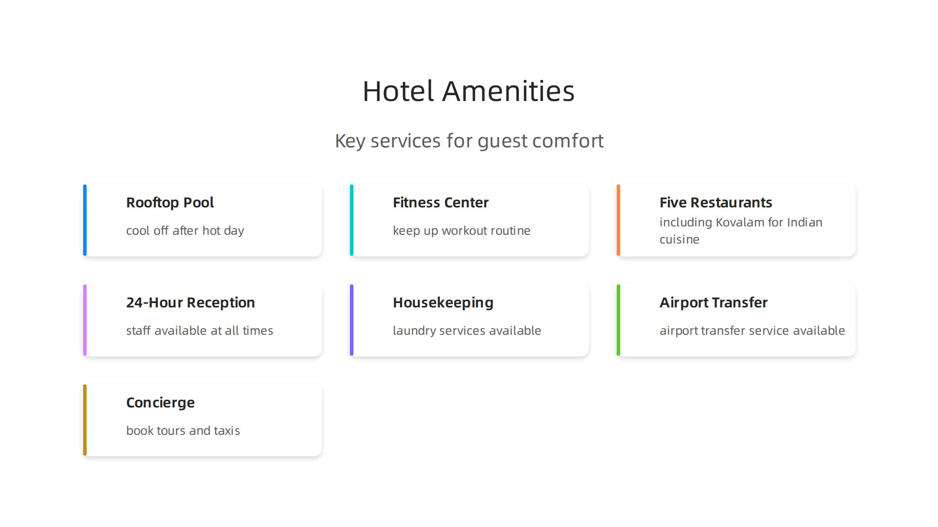 Key amenities and services offered by the President Hotel Bur Dubai, enhancing guest experience.