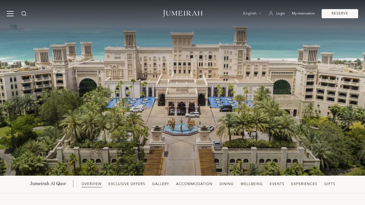 Visit the official Jumeirah Al Qasr website to see its stunning Arabian-inspired architecture and offerings.