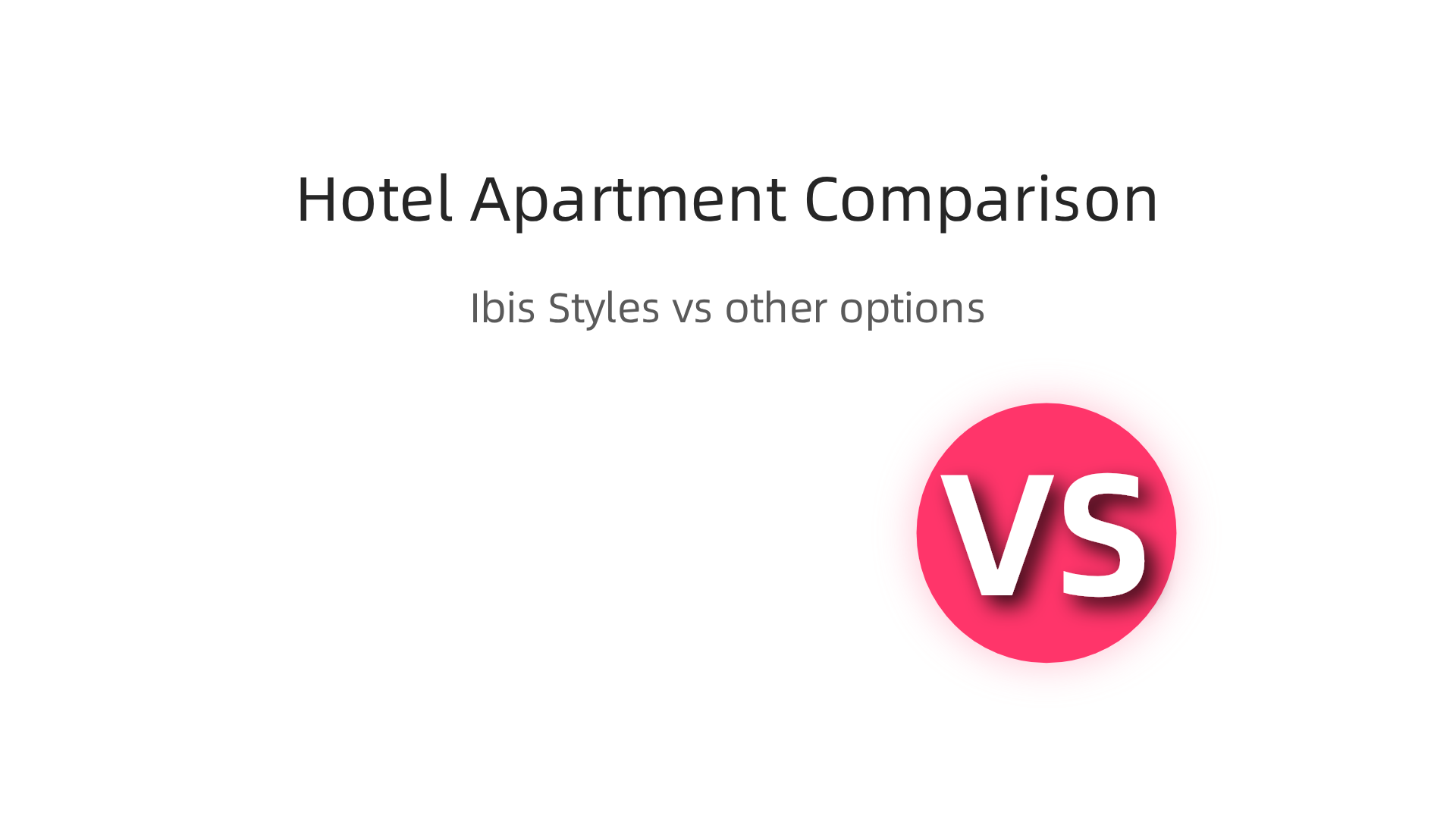 Infographic providing a side-by-side comparison of different hotel apartment options based on key features.