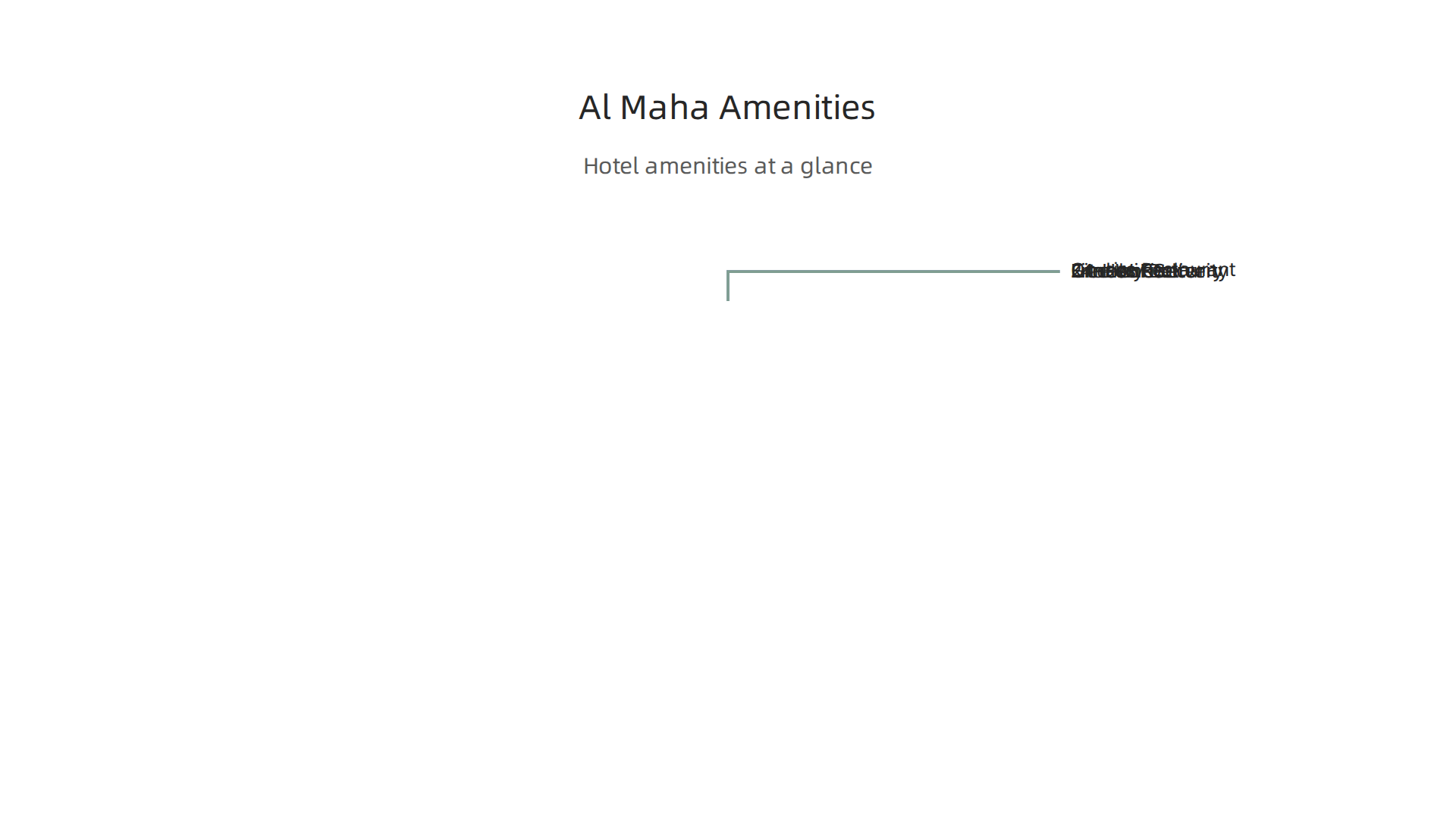 Essential amenities offered at Al Maha Regency Hotel Suites for comfortable stays.