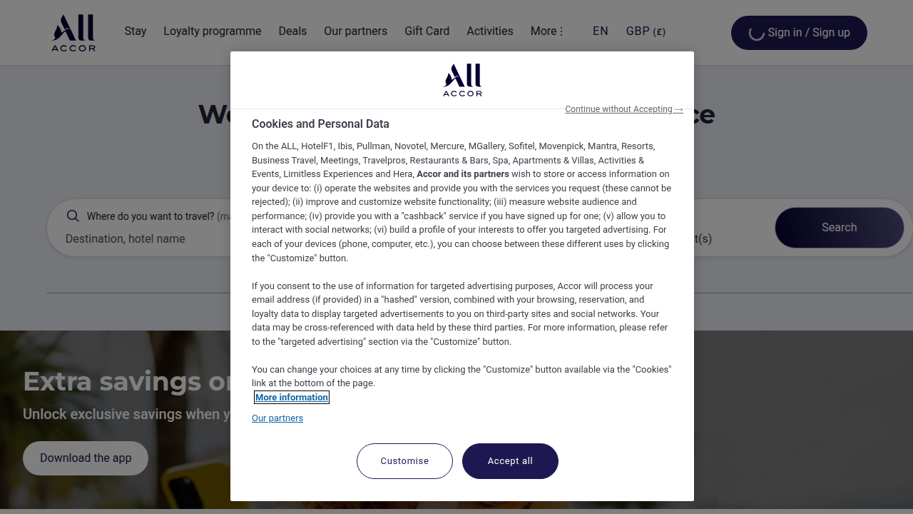 The official website for Accor, the group behind Pullman Hotels.