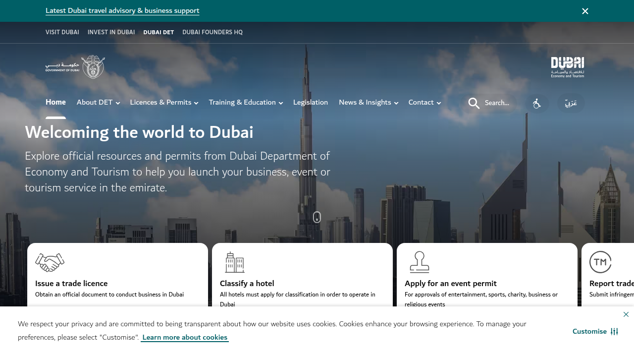 The official website for Dubai's Department of Economy and Tourism, offering insights into visitor trends and city attractions.