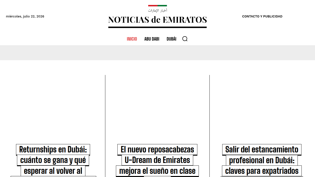 A screenshot of Noticias.ae, a source for Dubai tourism statistics, reflecting the city's visitor numbers.